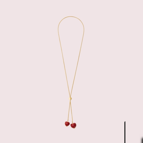 Kate Spade BNWT Tutti fruity cherry linear necklac - Picture 3 of 8